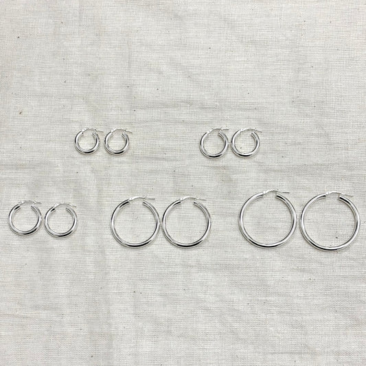 Boucles D'Oreilles Argent 925 Créoles