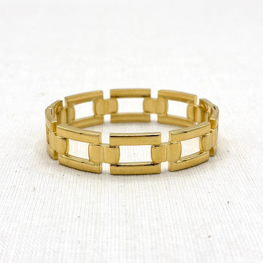 Bracelet Jonc Acier Inoxydable Doré