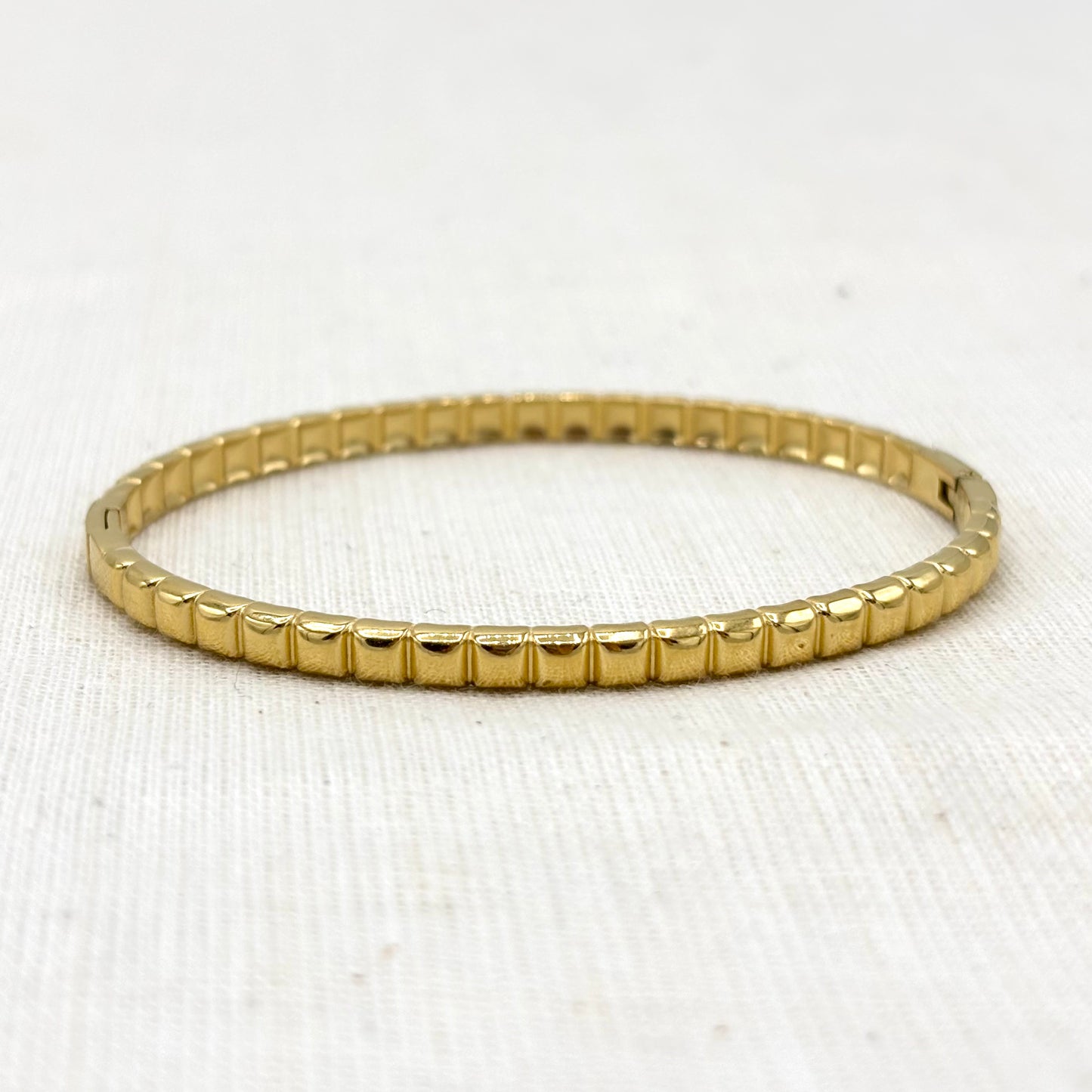 Bracelet Jonc Acier Inoxydable Doré