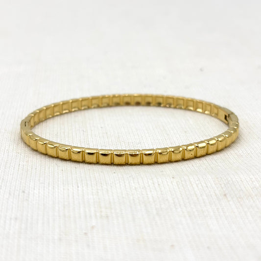 Bracelet Jonc Acier Inoxydable Doré