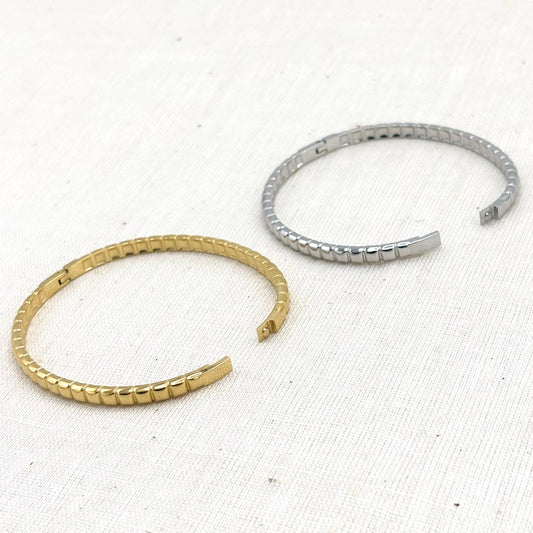 Bracelet Jonc Acier Inoxydable Doré