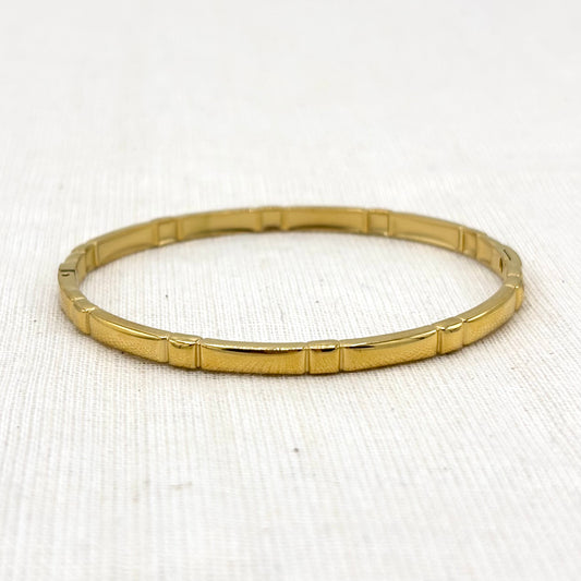 Bracelet Jonc Acier Inoxydable Doré