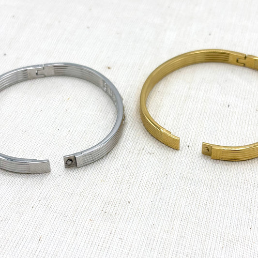 Bracelet Jonc Acier Inoxydable Doré