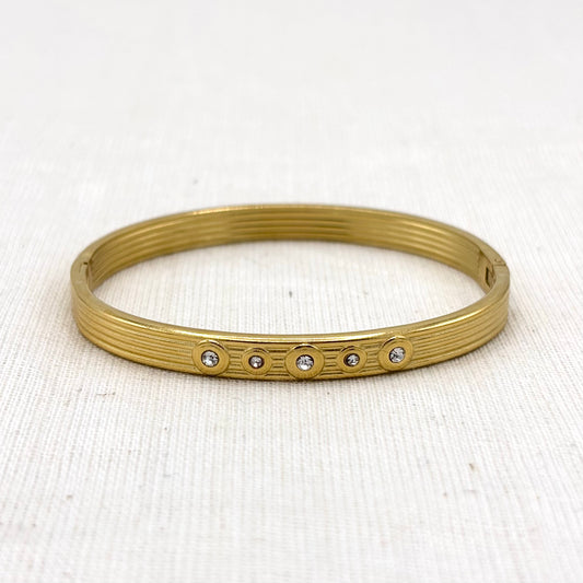 Bracelet Jonc Acier Inoxydable Doré