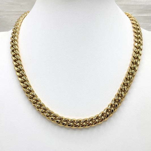 Collier Chaine Acier Inoxydable Dorée Gourmette