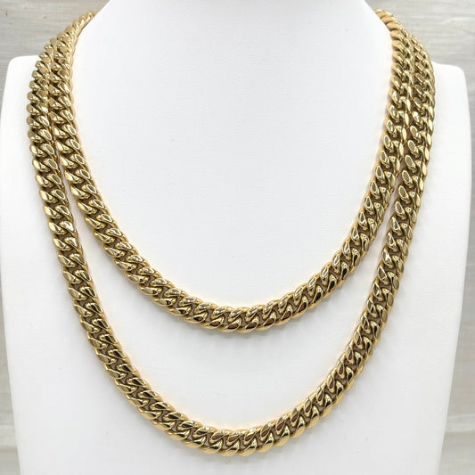 Collier Chaine Acier Inoxydable Dorée Gourmette