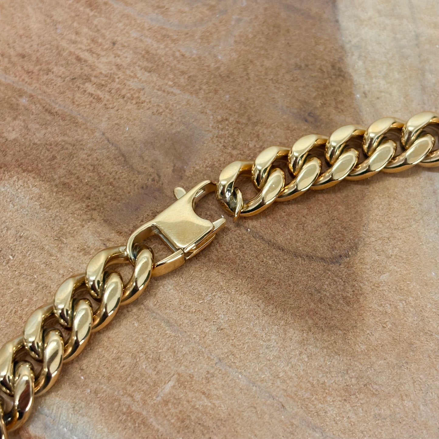 Collier Chaine Acier Inoxydable Dorée Gourmette