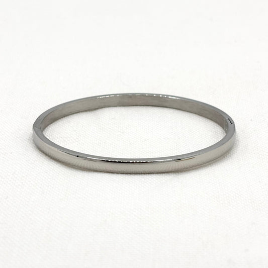 Bracelet Jonc Acier Inoxydable Blanc