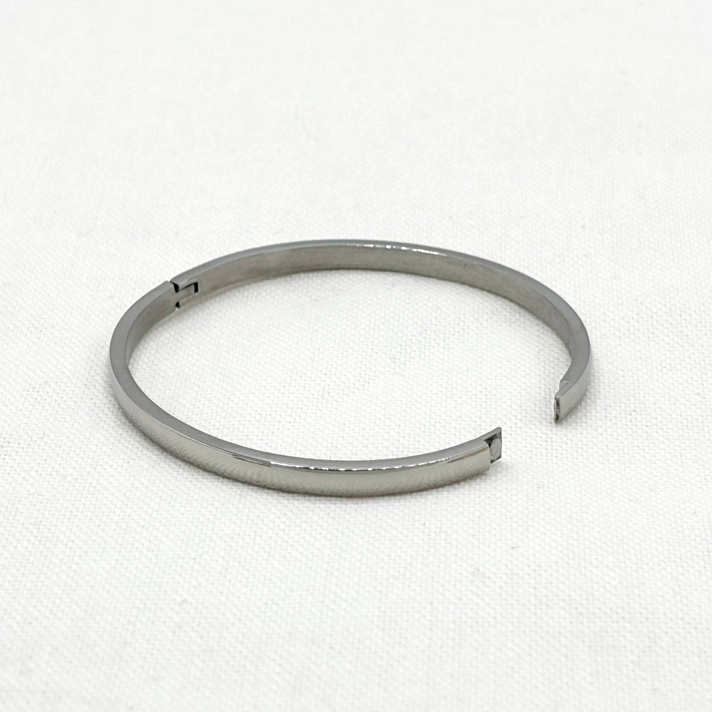 Bracelet Jonc Acier Inoxydable Blanc