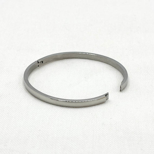 Bracelet Jonc Acier Inoxydable Blanc