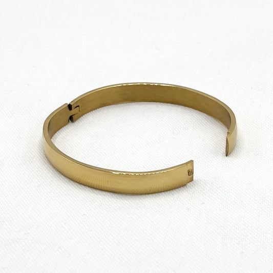 Bracelet Jonc Acier Inoxydable Doré