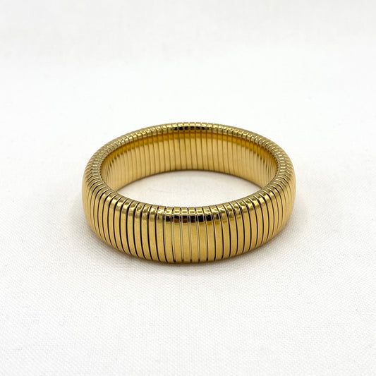 Bracelet Jonc Tubogas Acier Inoxydable Doré