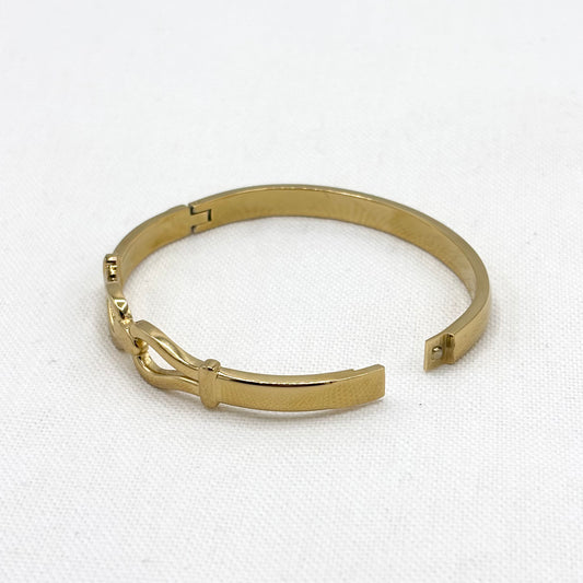 Bracelet Jonc Acier Inoxydable Doré