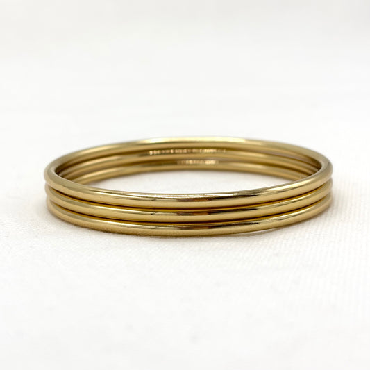 Bracelets 3 Anneaux Acier Inoxydable Doré