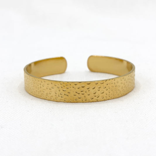 Bracelet Manchette Acier Inoxydable Doré