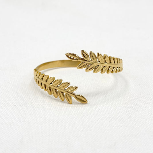 Bracelet Manchette Acier Inoxydable Doré