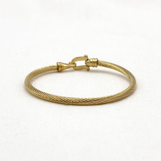 Bracelet Torsade Acier Inoxydable Doré