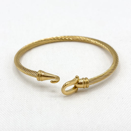 Bracelet Torsade Acier Inoxydable Doré
