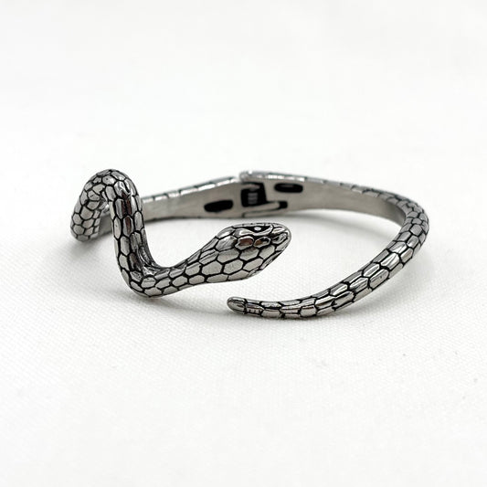 Bracelet Serpent Acier Inoxydable Blanc