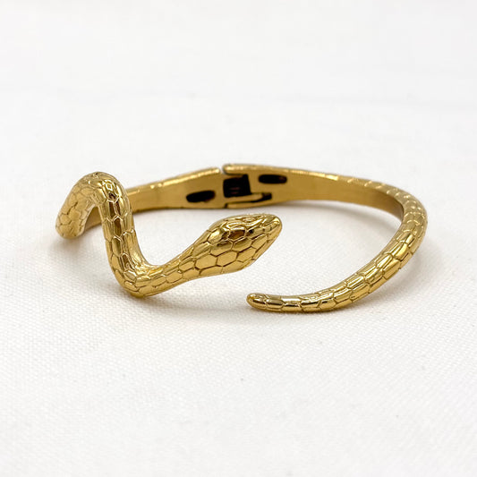 Bracelet Serpent Acier Inoxydable Doré