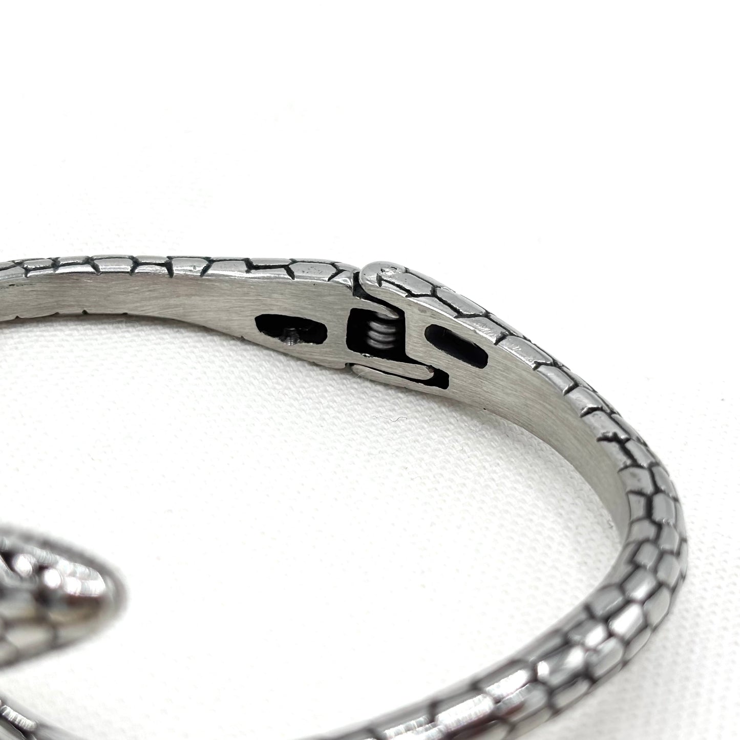 Bracelet Serpent Acier Inoxydable Blanc