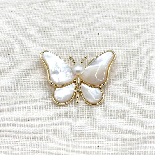 Broche Papillon En Nacre