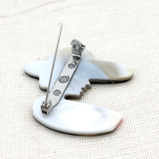 Broche Dame À Chapeau En Abalone