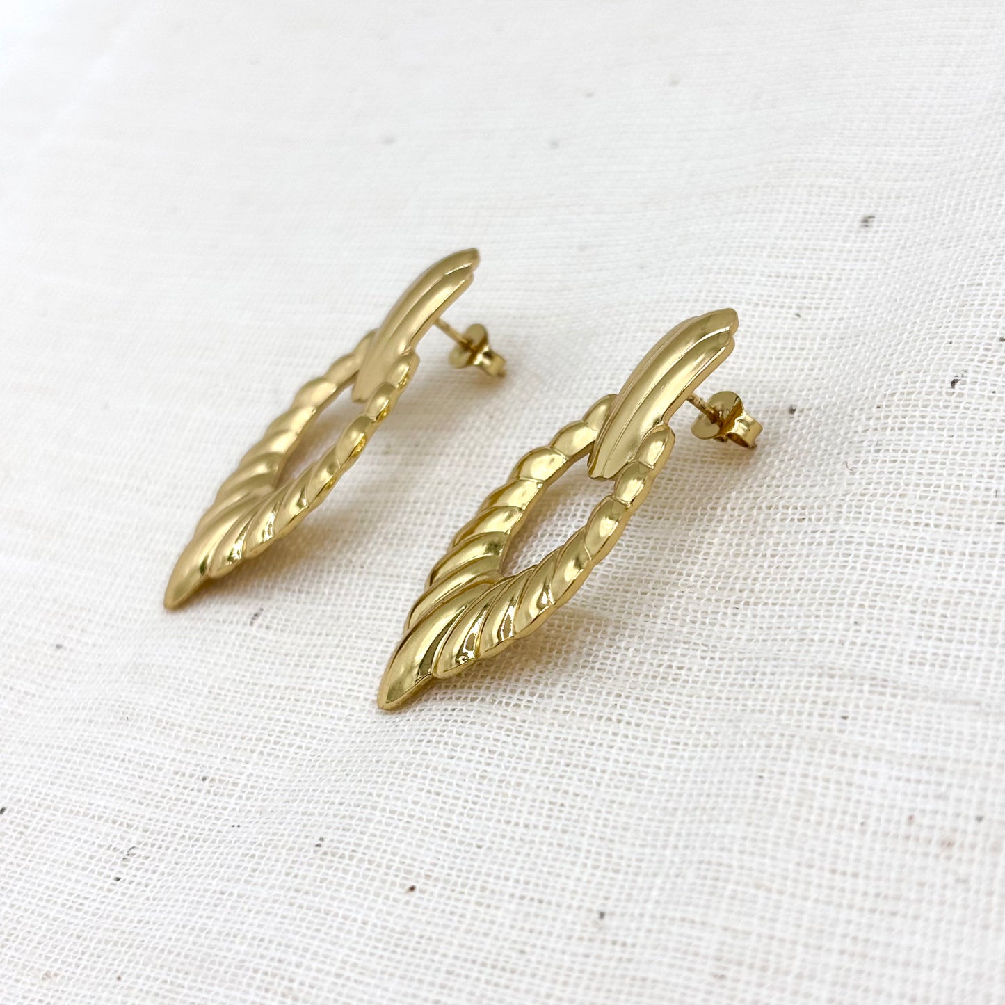 Boucles D'Oreilles Acier Inoxydable Doré