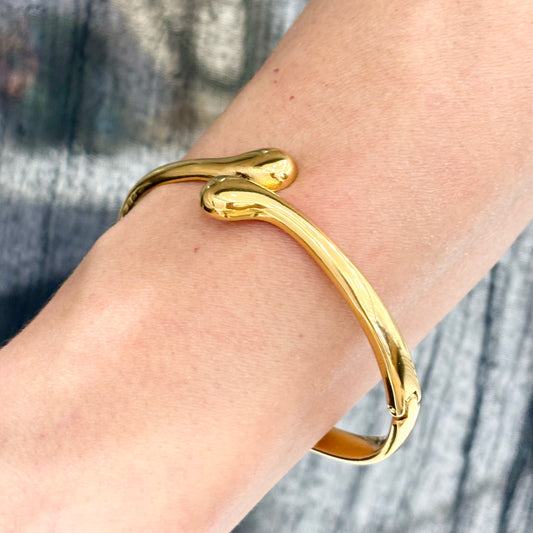 Bracelet Jonc Acier Inoxydable Doré