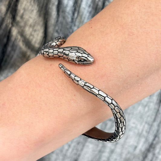 Bracelet Serpent Acier Inoxydable Blanc