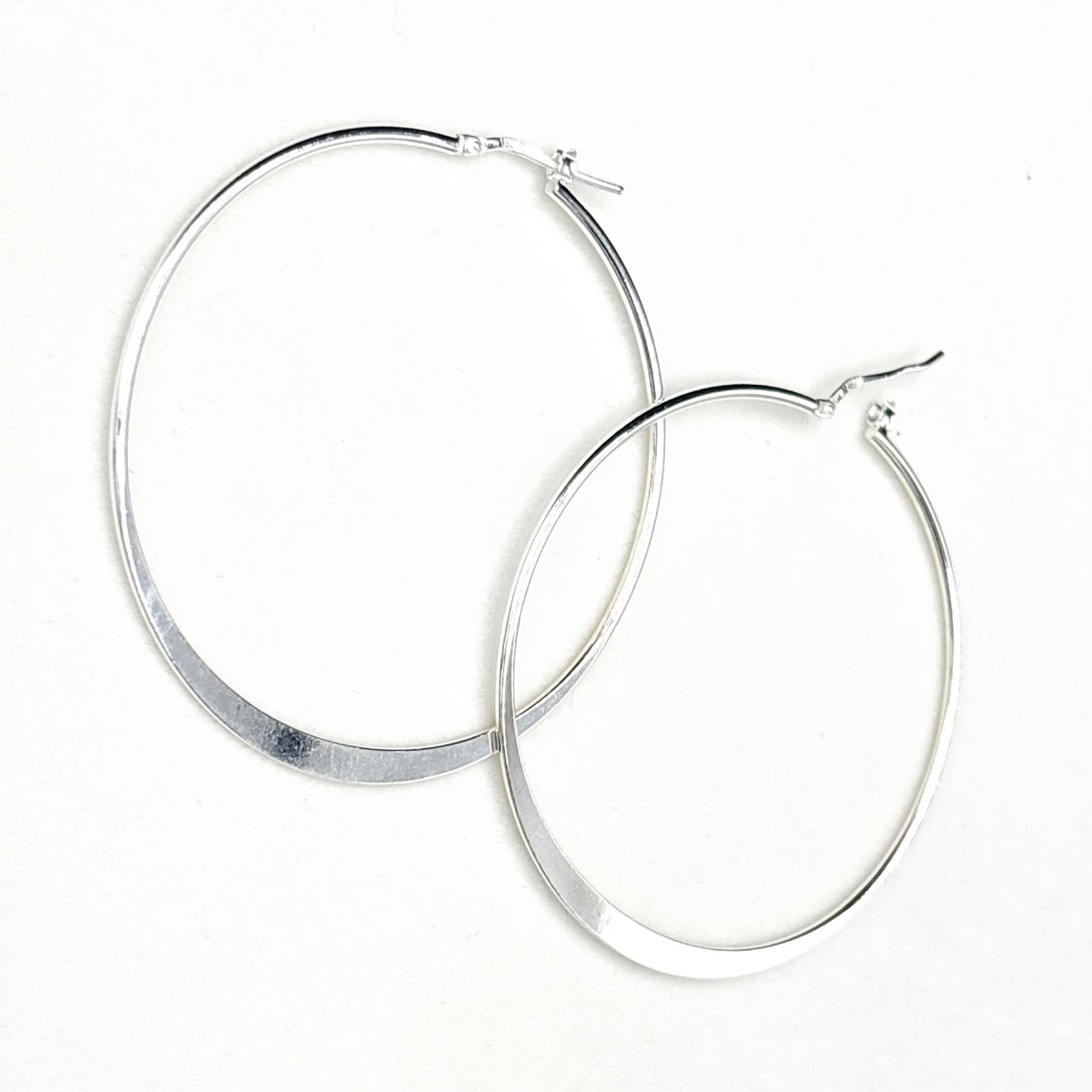 Boucles D'oreilles Créoles Argent 925