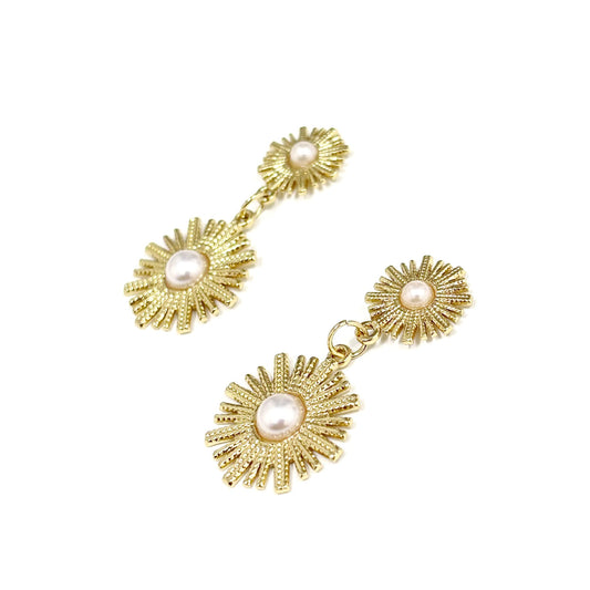 Boucles D'Oreilles Acier Inoxydable Soleil