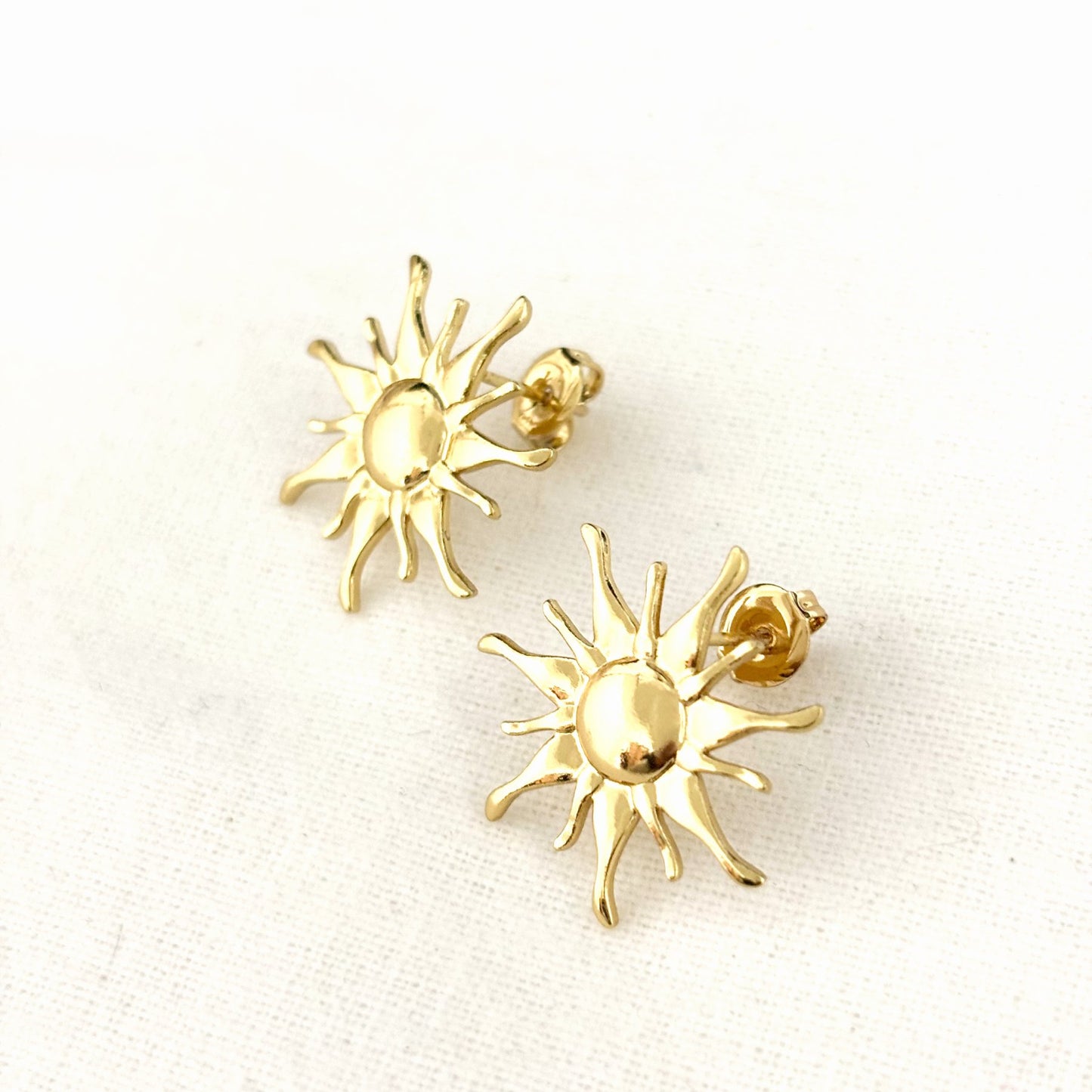 Boucles D'Oreilles Acier Inoxydable Soleil