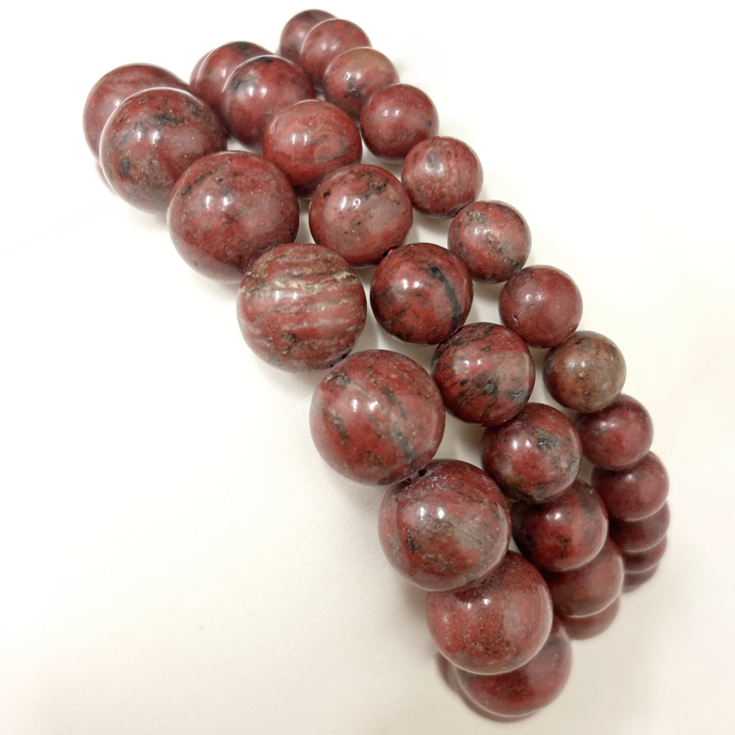 Bracelet Pierre Naturelle Jaspe Rouge