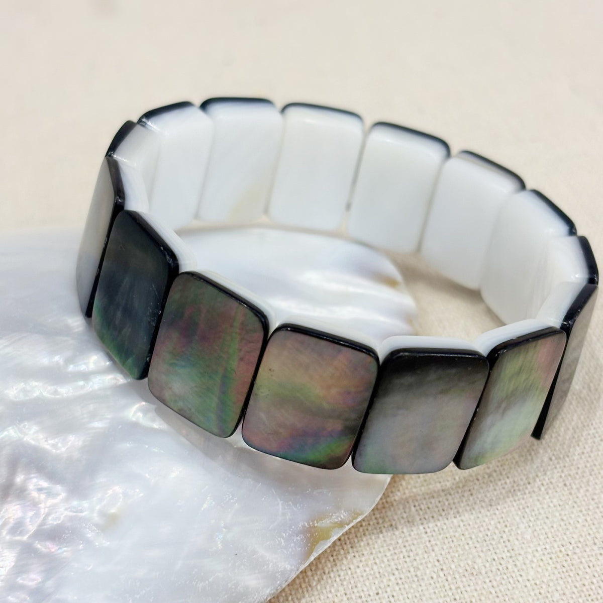 Bracelet Nacre Abalone Elastique