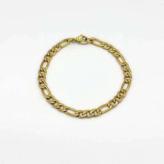 Bracelet Homme Chaine Acier Inoxydable Doré