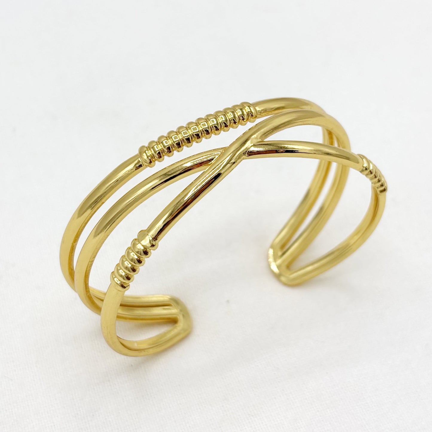Bracelet Jonc Acier Inoxydable Doré
