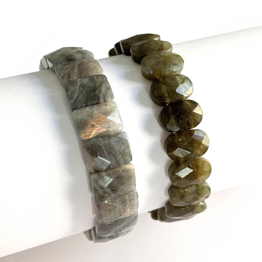 Bracelet Labradorite Pierre Naturelle Elastique