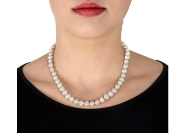 COLLIER ARGENT PEARLS