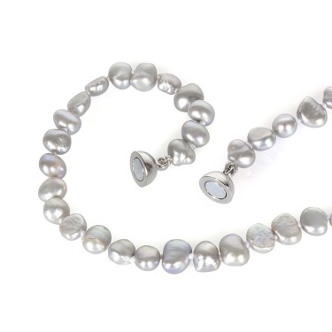 GRAY PEARLS NECKLACE