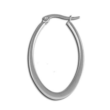 STAINLESS STEEL EARRING CREOLES IN OVAL SHAPE