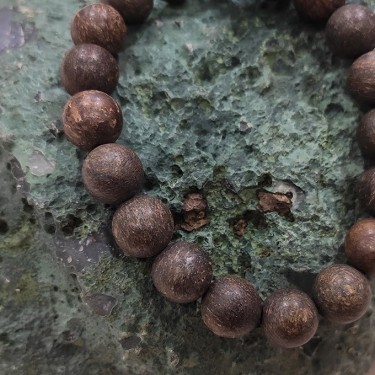 Bracelet en pierre naturelle bronzite mate