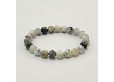 Bracelet en pierre naturelle opale blanc