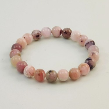 Bracelet pierre opale rose