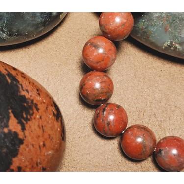 Bracelet pierre naturelle jaspe rouge