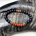 Bracelet homme pierre naturelle et acier