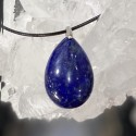Collier pendentif  lapis lazuli sur cordon noir