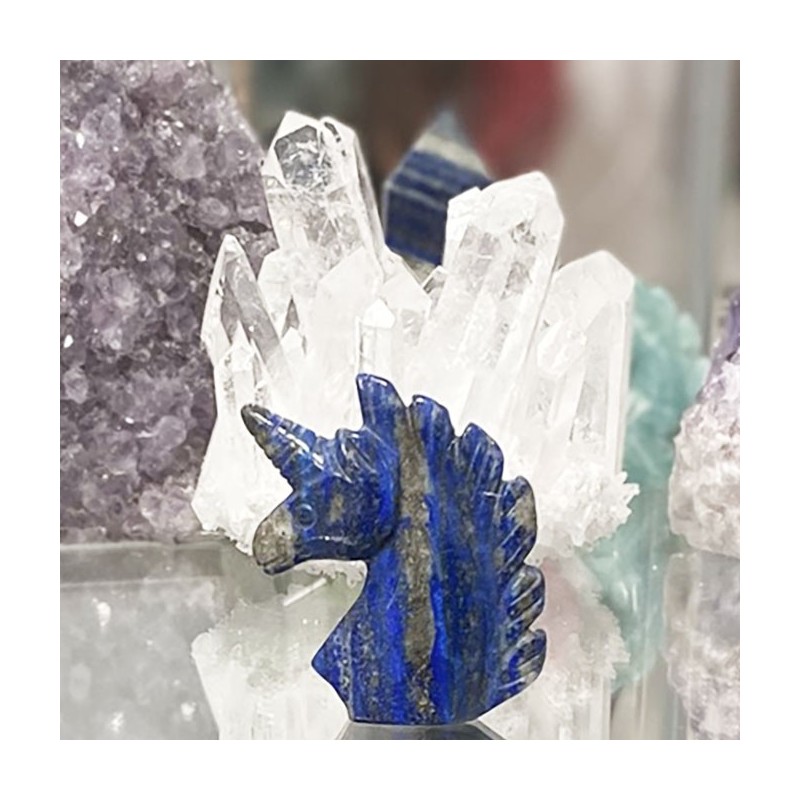 Licorne objet décoratif en lapis lazulis