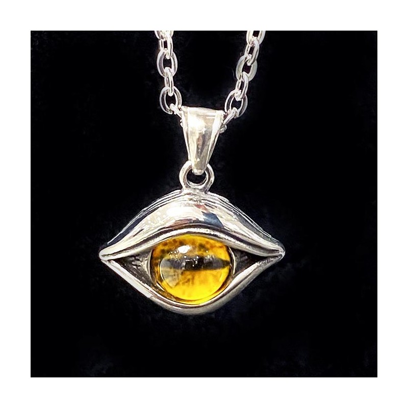 Pendentif acier inoxydable l'oeil