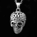 Pendentif acier inoxydable tête de mort